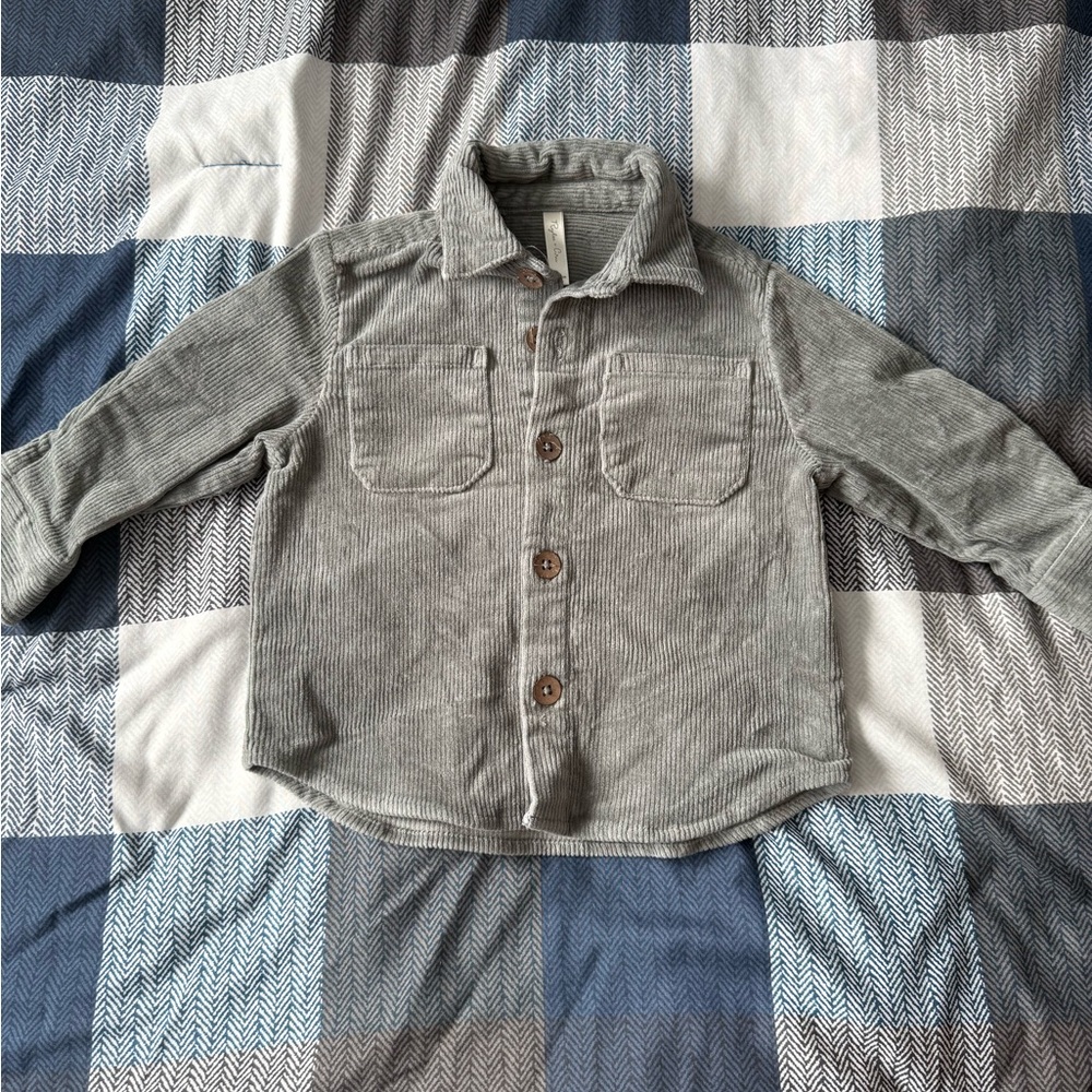 Rylee + Cru Gray Button Down Shirt for Kids